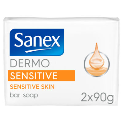 Sanex sensitive skin bar soap 90g pack of 2 (British brand)