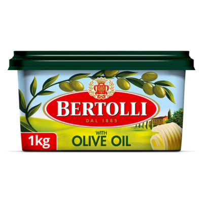Bertolli olive oil spread alternative to spreadable butter 1kg - British product