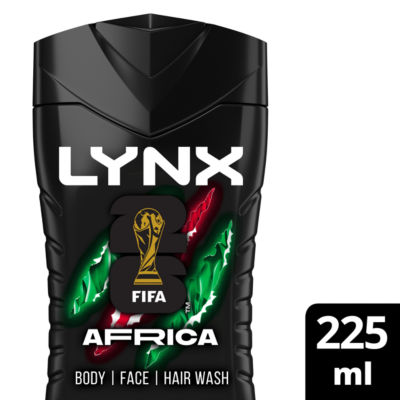 Lynx Limited Edition FIFA Africa 3-in-1 Body Wash 225 ml, UK version