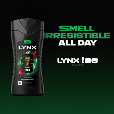 Lynx Limited Edition FIFA Africa 3-in-1 Body Wash 225 ml, UK version