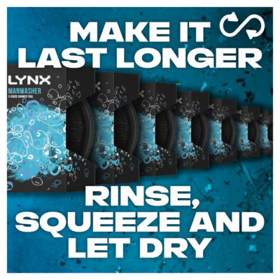Lynx 2-Sided Shower Tool Exfoliating Body Scrubber 1 piece