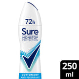 Sure Nonstop Protection Cotton Dry Anti-Perspirant Aerosol 250ml (British brand)