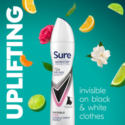 Sure Invisible Pure Anti-Perspirant Spray 250 ml (British brand)