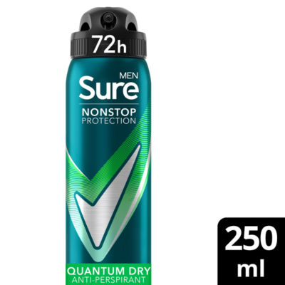 Sure Nonstop Protection Quantum Dry Anti-Perspirant Aerosol 250 ml (British brand)
