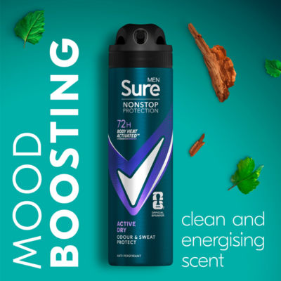 Sure Active Dry anti-perspirant spray 150 ml (British brand)