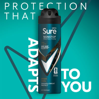 Sure men's anti-perspirant spray Sport Cool 150 ml (British brand)