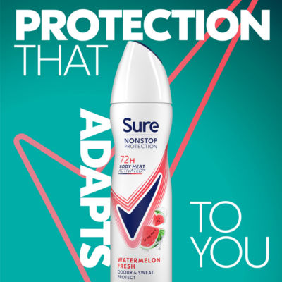 Sure anti-perspirant spray watermelon fresh 150 ml (British brand)