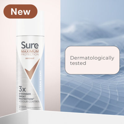 Sure Maximum Protection Clean Scent Anti-Perspirant Spray 150ml (British brand)