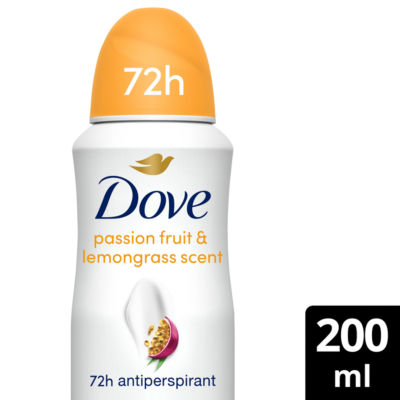 Dove anti-perspirant aerosol Passion Fruit & Lemongrass Scent 200ml - British product