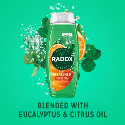 Radox Mineral Therapy Feel Refreshed Shower Gel 450ml, imported from the UK