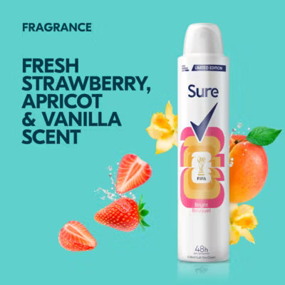 Sure Bright Bouquet anti-perspirant aerosol 200ml (British brand)