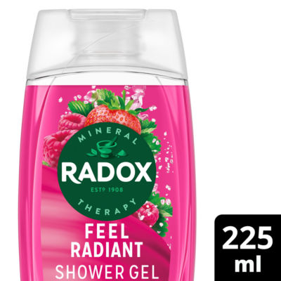 Radox Mineral Therapy Feel Radiant Shower Gel strawberry raspberry 225ml, imported from the UK