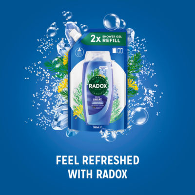 Radox Feel Awake shower gel 500ml, imported from the UK