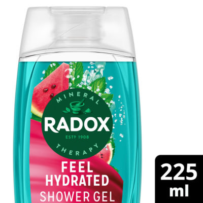 Radox Feel Hydrated shower gel 225ml, imported from the UK