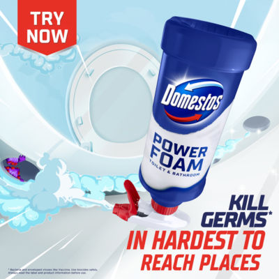 Domestos Power Foam Toilet & Bathroom Cleaner 450ml - British product