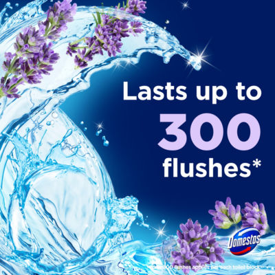 Domestos Lavender Toilet Rim Blocks 2x 50g - British product