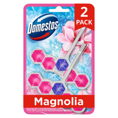Domestos Power 5 Magnolia Toilet Rim Block 2x 50g - British product