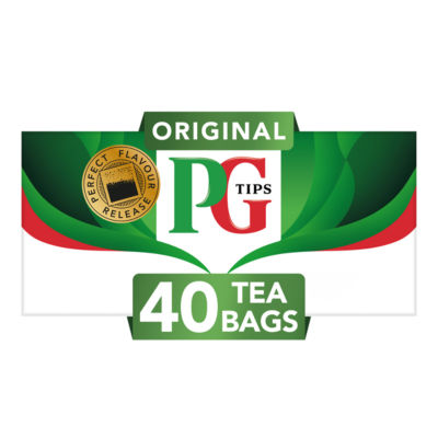 PG Tips original tea bags 116g, imported from the UK