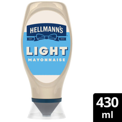 Hellmann's Light Mayonnaise Condiment 430ml bottle, UK version