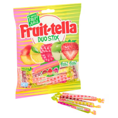 Fruittella Duo Stix Assorterte Smaker Seige Godteri 160g
