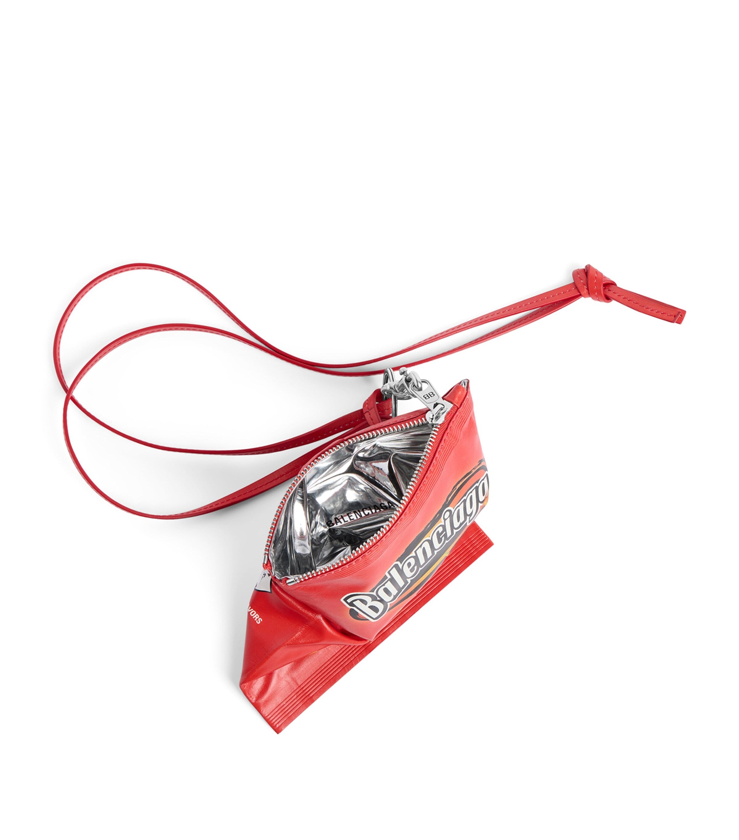 Balenciaga Calf Leather Chips Phone Pouch