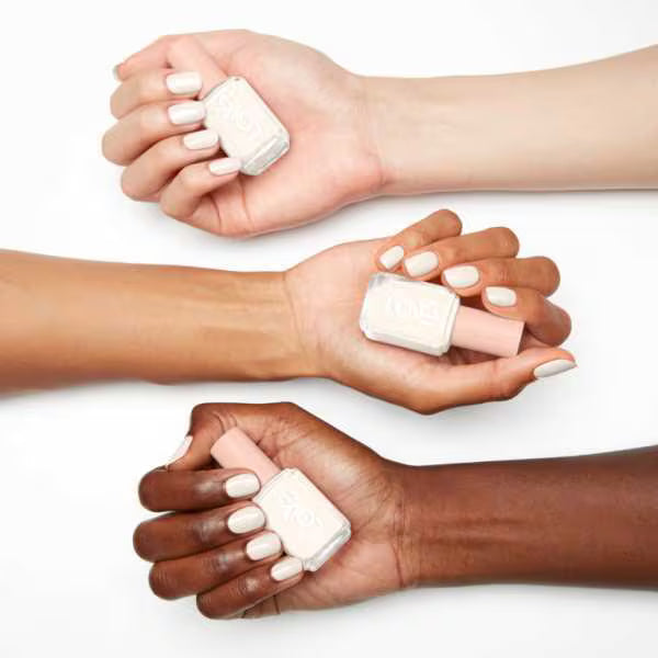 Essie white vegan nail polish bottle - British product
