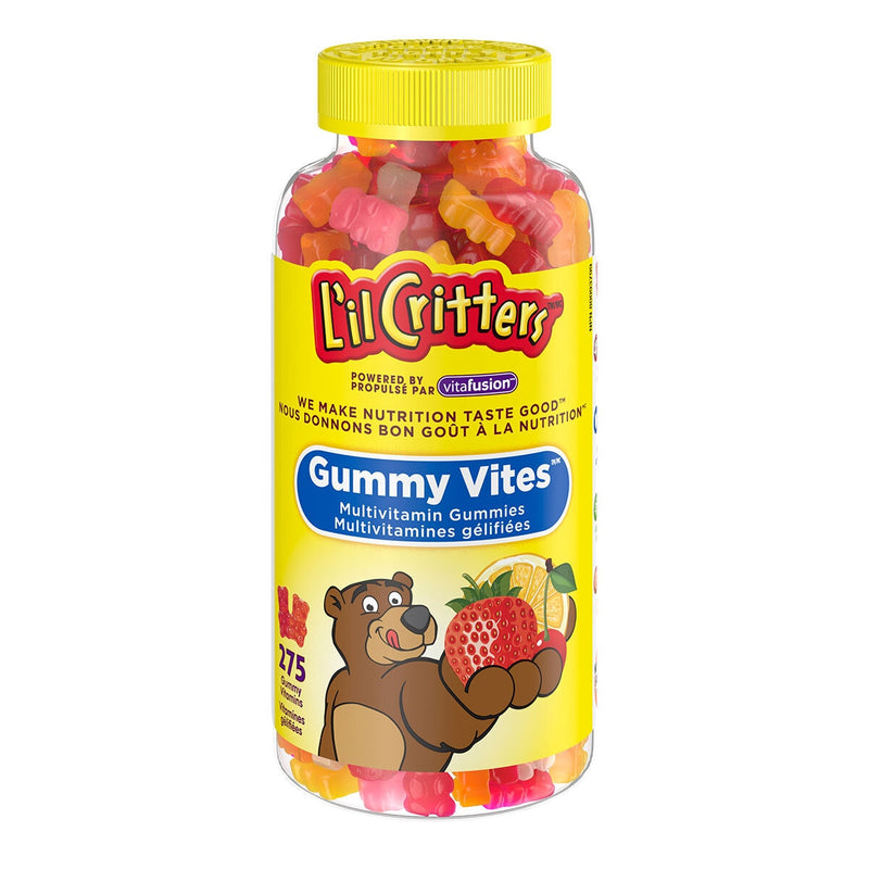 L'il Critters gummy multivitamin bottle 275 count, UK version