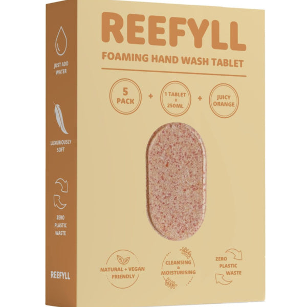Reefyll foaming hand soap tablets orange 5 imported from the UK
