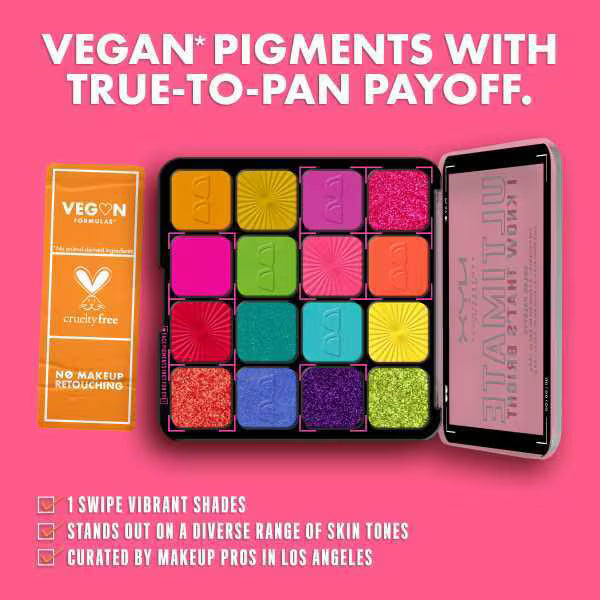 NYX Professional Makeup ultimate shadow palette I Know That's Bright (British brand)