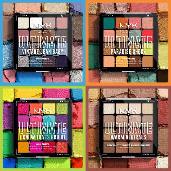 NYX Professional Makeup ultimate shadow palette I Know That's Bright (British brand)