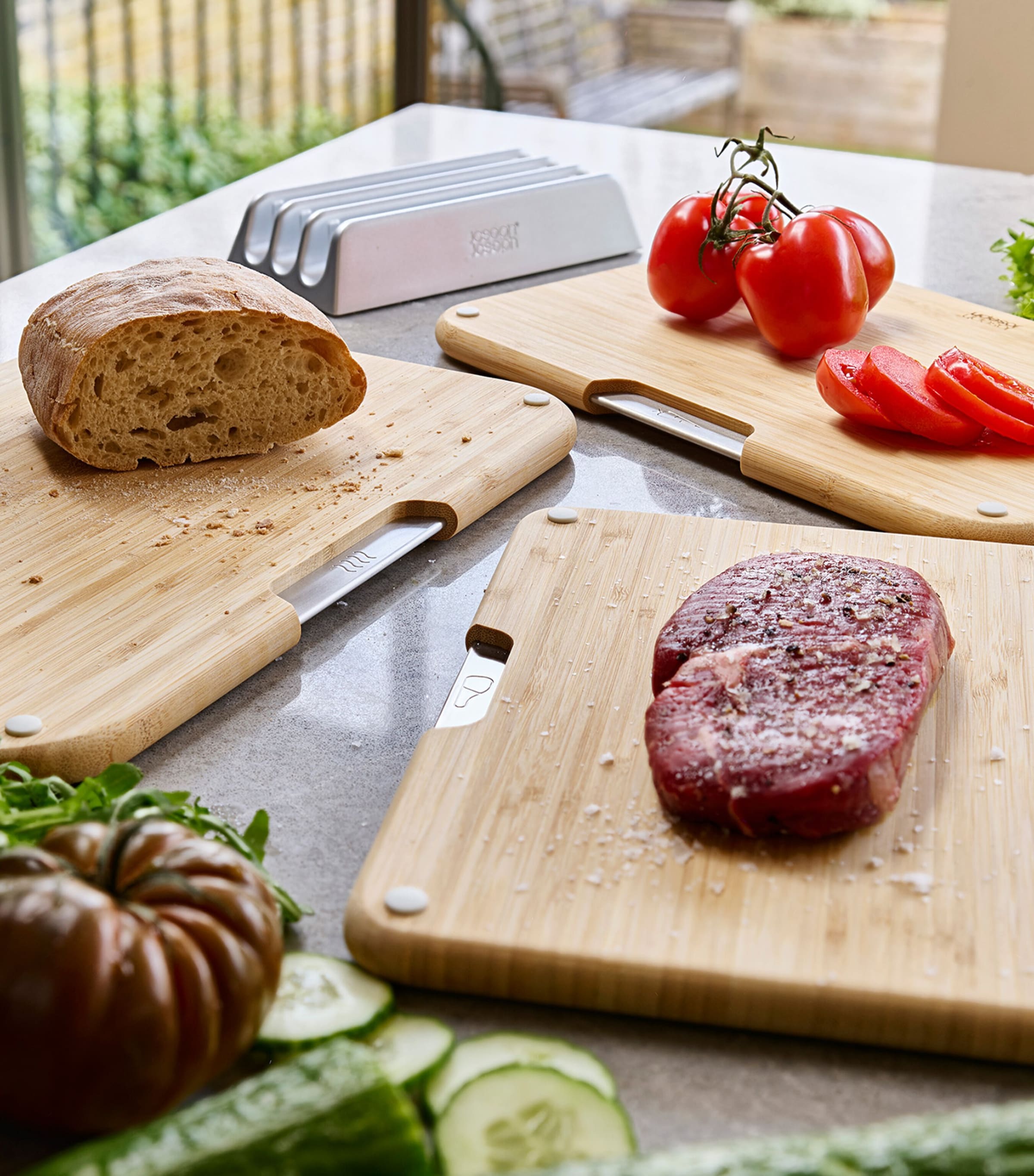 Joseph Joseph Bamboo Nest chopping boards set of 3, UK version