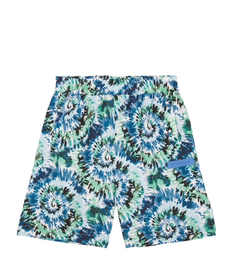 Palm Angels Kids Spiral Tie-Dye Shorts 4-12+ years, imported from the UK