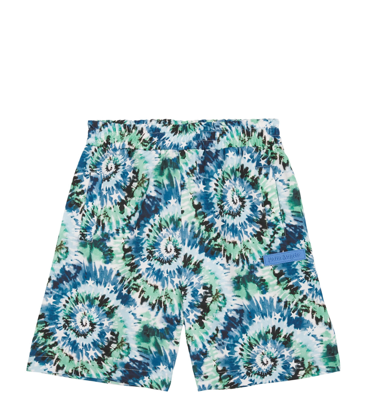 Palm Angels Kids Spiral Tie-Dye Shorts 4-12+ years, imported from the UK