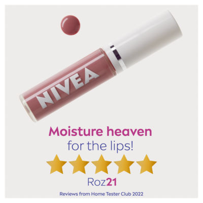 Nivea Lip Oil Rosé 5ml, imported from the UK