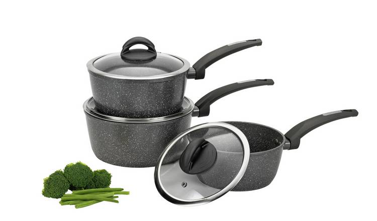 Tower Cerastone 3pc Saucepan Set GOODS Argos