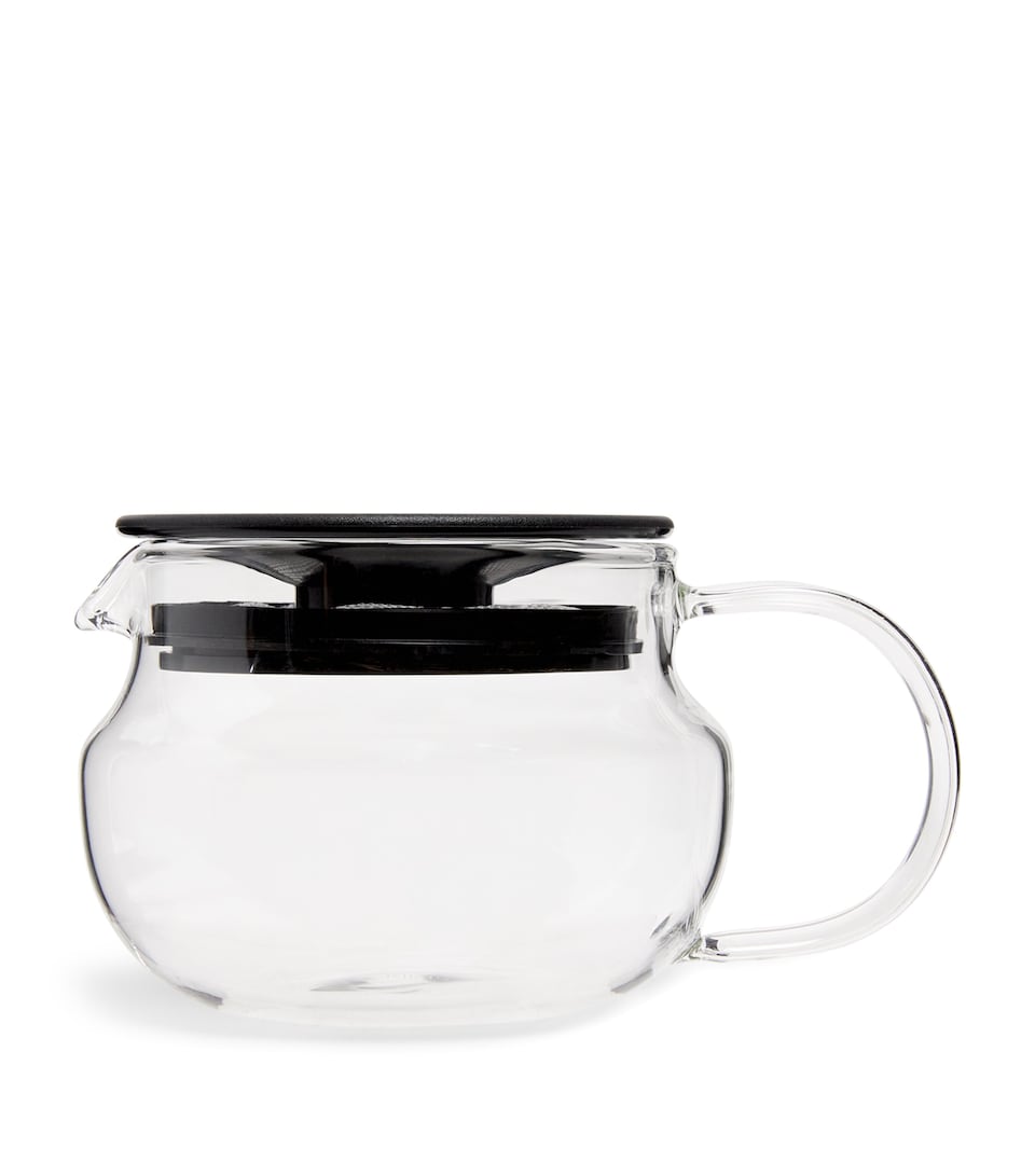 Medium-Sized Glass Tea Pot with Silver Lid 450ml