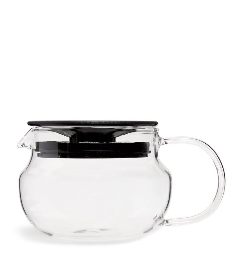 Medium-Sized Glass Tea Pot with Silver Lid 450ml