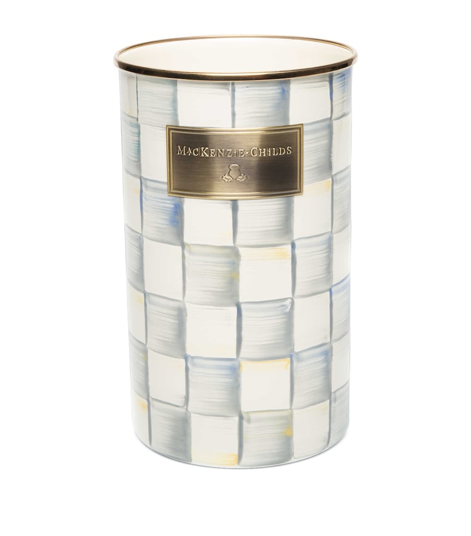 MacKenzie-Childs Sterling Check utensil holder 21.5cm, imported from the UK