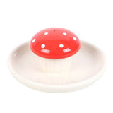 Ceramic mushroom incense holder 9.8cm x 9.8cm x 5cm (British brand)