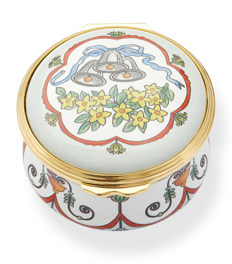 Halcyon Days enamel wedding bells box, UK version