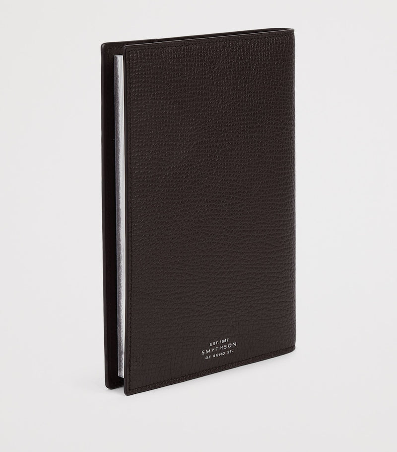 Smythson refillable calfskin notebook with gilt-edged paper, 192 pages (British brand)