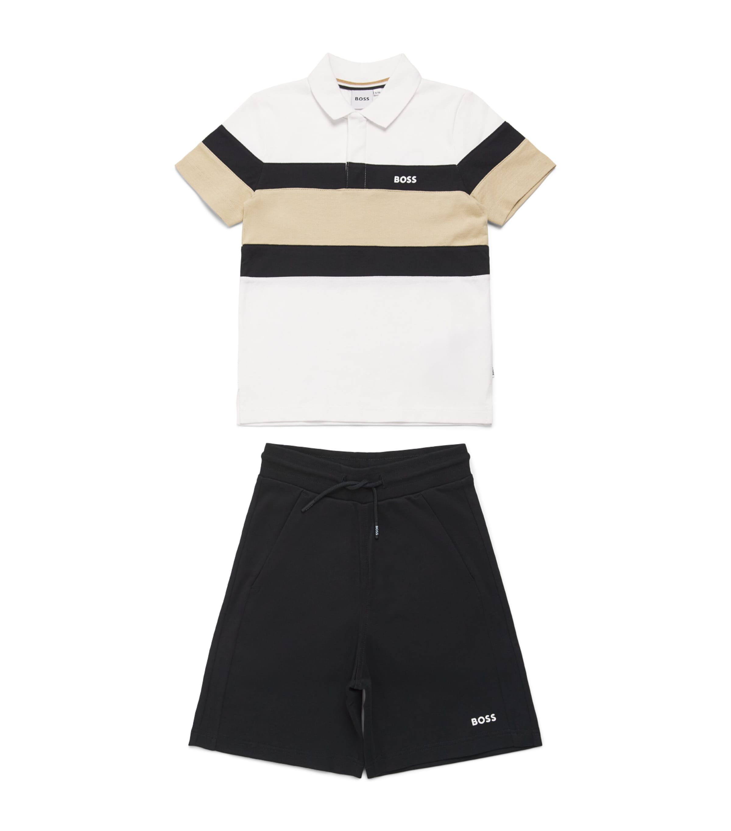 BOSS Kidswear Bermuda polo shirt and shorts set for kids 4-16 years - British product