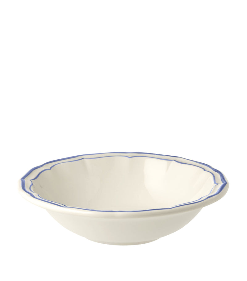 Gien Filet Bleu cereal bowls set of 4 18cm, UK version