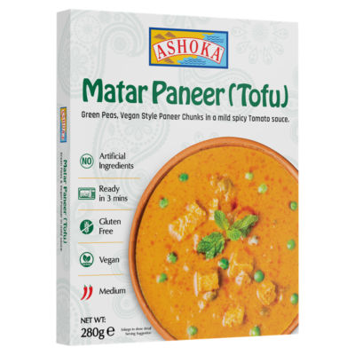 Ashoka Matar Paneer tofu ready meal 280g - British product