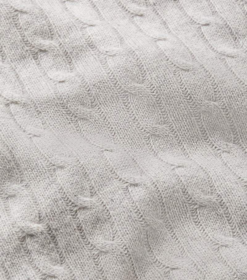 Ralph Lauren cashmere cable-knit throw 60cm x 60cm, imported from the UK