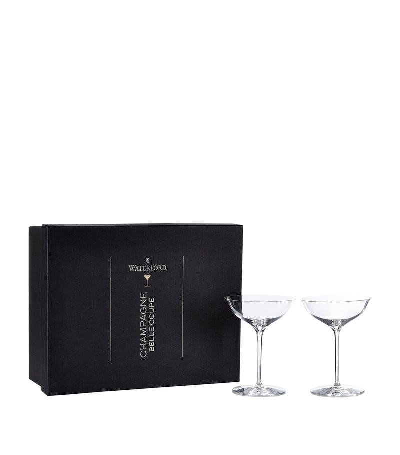 Waterford Elegance Champagne Belle Coupe set of 2 glasses (British brand)
