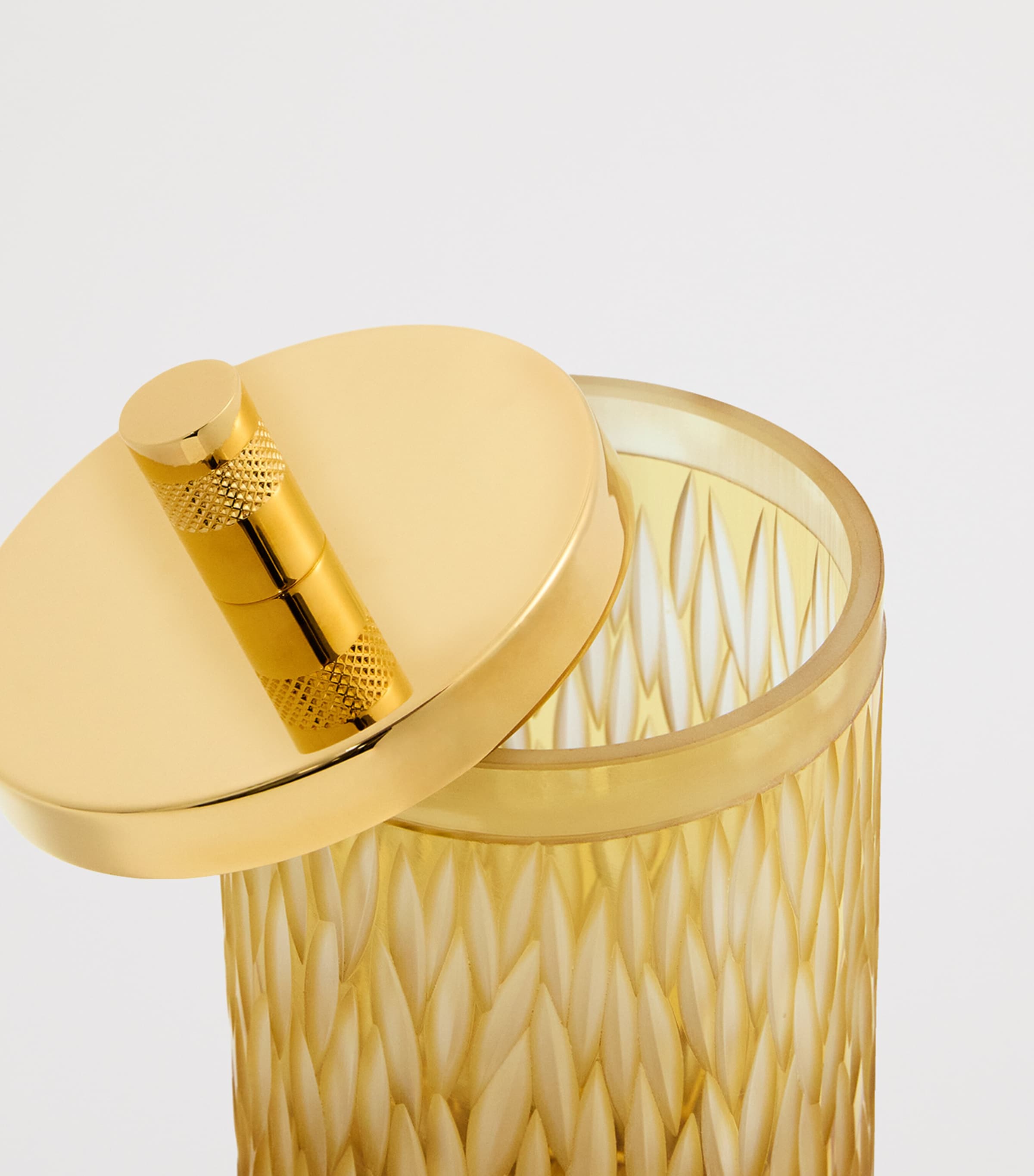 ZODIAC Crystal Amber Cotton Wool Jar