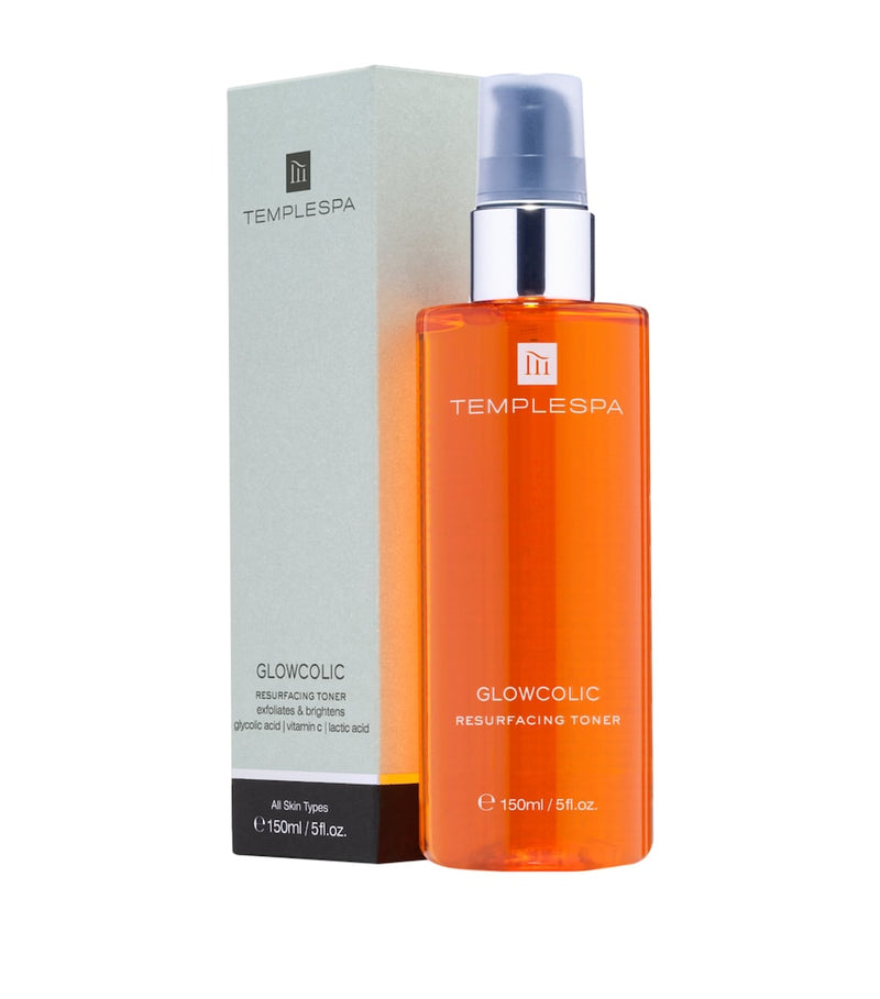 TEMPLESPA resurfacing toner with glycolic acid 150ml (British brand)
