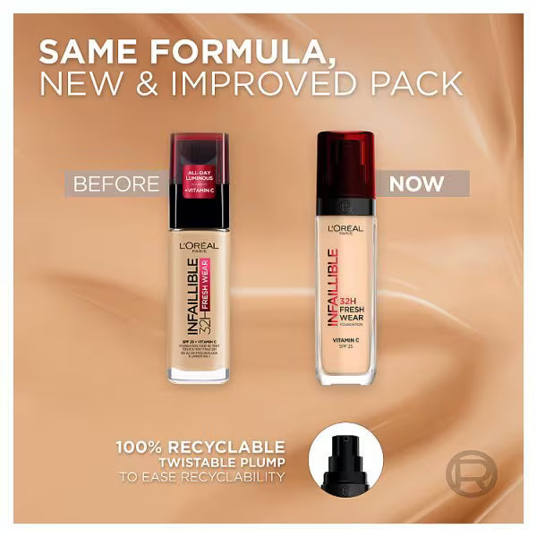 L'Oréal Paris Infallible Foundation Shade 140, UK version