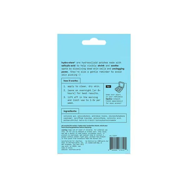 Starface pimple patches salicylic acid 32 count (British brand)